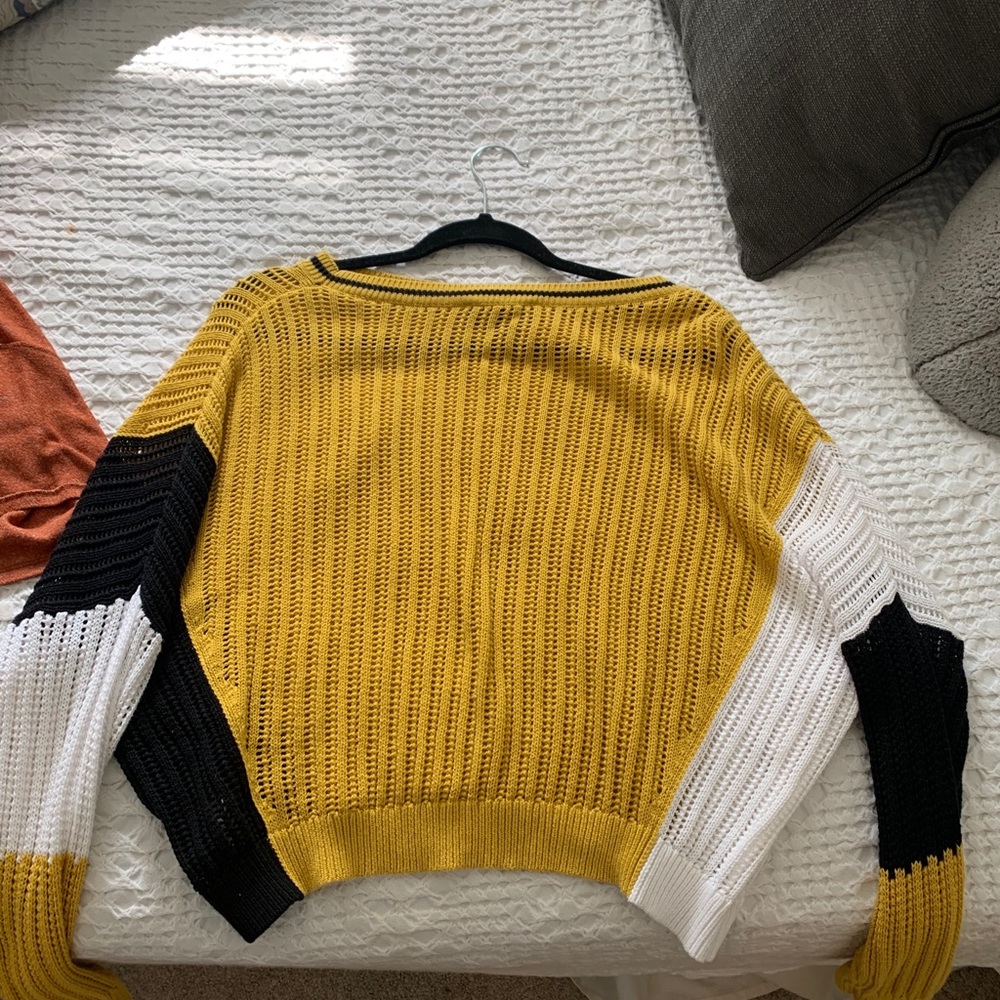 lightweight color lock sweater